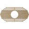 Ekena Millwork Chrysler Wood Fretwork Pierced Ceiling Medallion, Birch, 22"W x 11"H x 5 3/4"ID x 3/8"T CMWP22X11X0375CSBI - alternate 2
